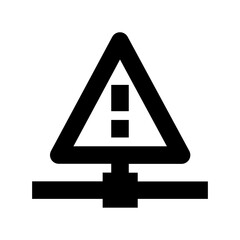 Database Warning Flat Vector Icon