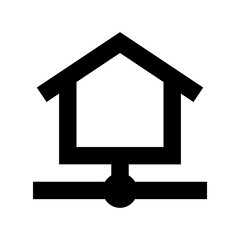 Home Network Flat Vector Icon