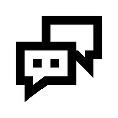 Speech Bubbles Flat Vector Icon