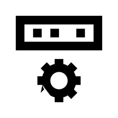 Server Setting Flat Vector Icon