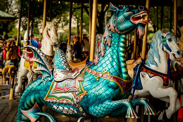 Fototapeta na wymiar carousel on the national mall washington dc