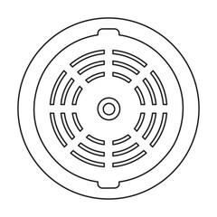 Manhole sewer vector outline icon. Vector illustration hatch street on white background. Isolated outline illustration icon of manhole sewer .