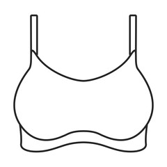 Bra vector icon.Outline vector icon isolated on white background bra.