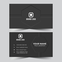 gray color Clean style modern business card template