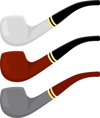 big set different types smoke pipes different size for tobacco