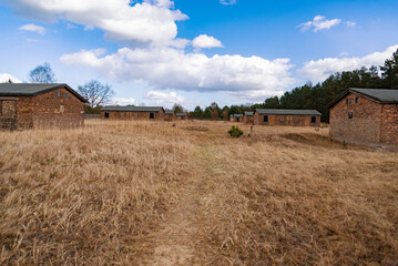 the Nazi concentration camp in Germany. the Soviet camp n.7 inside the Sachsenhausen Camp in...