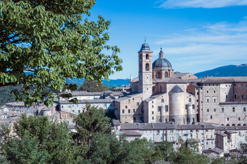 Urbino, (PU), Italy - August 10, 2022: Urbino town, Pesaro Urbino, Marche, Italy, Europe