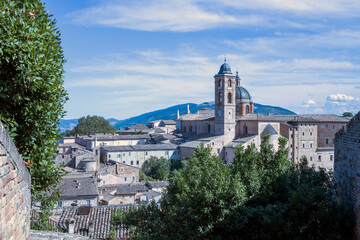 Urbino, (PU), Italy - August 10, 2022: Urbino town, Pesaro Urbino, Marche, Italy, Europe