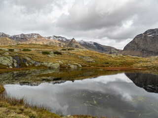 Landscape in Kurzras in South Tyrol, Italy