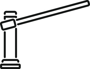 Barrier icon outline vector. Sign obstacle. Danger protection