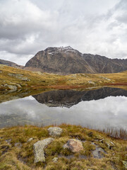 Landscape in Kurzras in South Tyrol, Italy