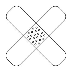 Bandage vector outline icon. Vector illustration bandage on white background. Isolated outline illustration icon of band .