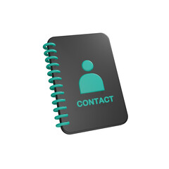 3d icon contact book