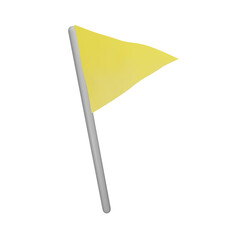 3d icon corner ball flag