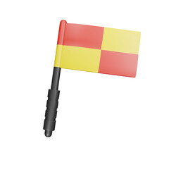 3d icon referee flag