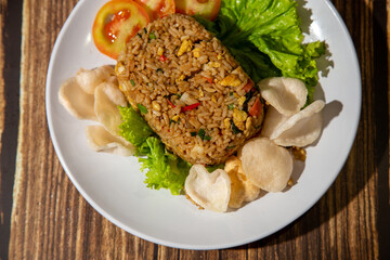 Appetizing dish of fried rice