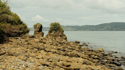 rocks in the beach
