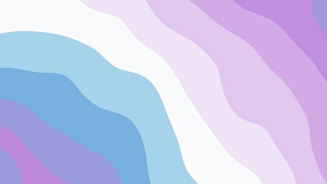 Cream light blue lilac soft purple abstract background. Pastel colors banner and presentation template. Wave motion animation. Graphic design layout in minimal style. Wide curved stripes backdrop