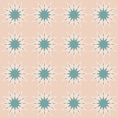 Ornate arabic seamless pattern, beige mint color, decorative east vector illustration for design