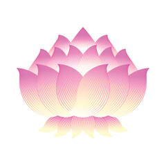 Lotus sacral flower vector illustration. Spiritual symbol.