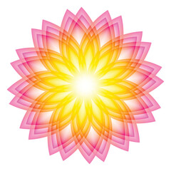 Lotus sacral flower vector illustration. Spiritual symbol. - 537256933