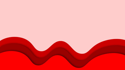 Abstract red paper cut background with simple shapes. Modern vector illustration for concept design