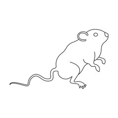 Mouse vector icon.Outline vector icon isolated on white background mouse.