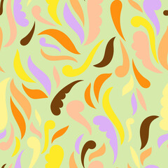 Colorful abstract background. Retro groovy seamless pattern. hand drawn simple elements. Joyful vector print