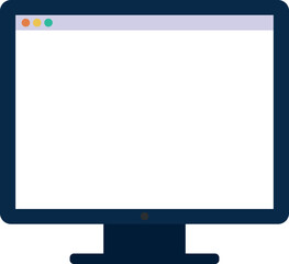Monitor icon vector in white background