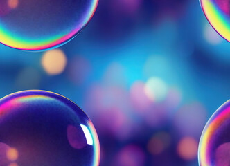 Background with blur of soap bubbles
