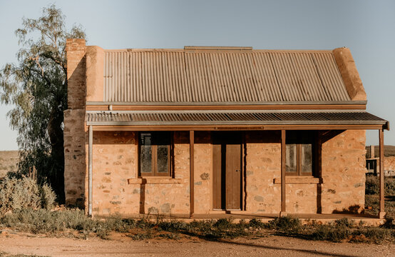 Old Brick house in the morning light