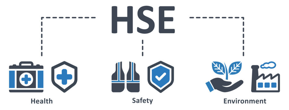 HSE Icon - Vector Illustration . Hse, Health, Safety, Environment, Business, Company, Industry, Corporate, Awareness, Infographic, Template, Concept, Banner, Pictogram, Icon Set, Icons .