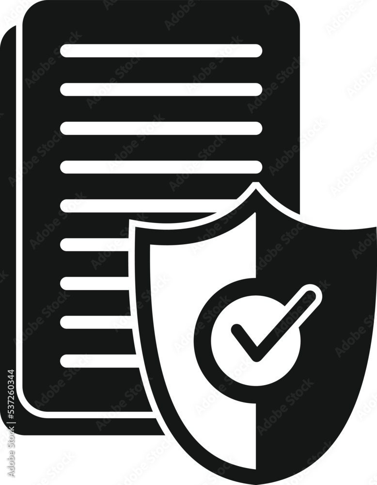 Poster privacy document icon simple vector. personal data. network data