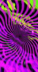 Bright fluid violet, black, neon green blur wave background. Abstract liquid purple pink line. Glitch Art trippy digital screen. Celebration Backdrop. Royal banner. Template. Luxury texture. Fractal.