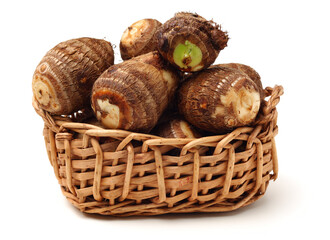 Taro on a white background 