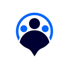 People Talk logo vector icon illustration