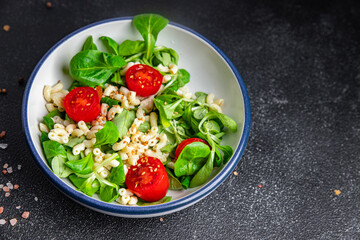 pasta salad tomato, vegetable second course healthy meal food snack on the table copy space food background 