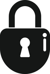 Privacy locker icon simple vector. Computer protect. Padlock security