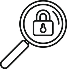 Privacy magnifier icon outline vector. Data protect. Personal safe