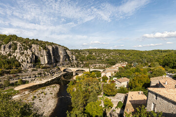 Fototapeta na wymiar the village of Balazuc, in the French department of Ardeche