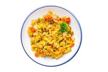 rice vegetable no meat vegetarian pilaf  healthy meal food snack on the table copy space food background 