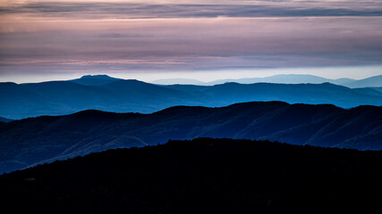 Vihorlat Mountains (Slovakia) seen from the Mount Wielka Rawka (Poland).