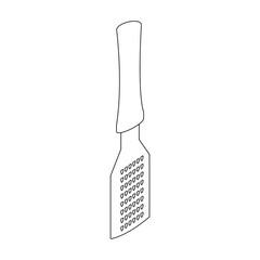 Grater vector icon. Outline vector icon isolated on white background grater.