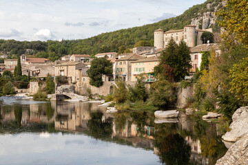Fototapeta na wymiar the village of Vogüé, in the French department of Ardeche