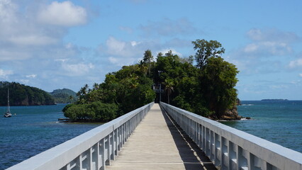 looking direction east in the middle of the bridges Los Puentes in the city Santa Barbara de Samana...