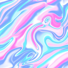 Holographic seamless pattern. The effect of flowing iridescent liquid. Psychedelic effect. Fairy tale unicorn trend background. 90s fashion..