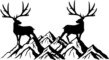 Mountain Christmas deer