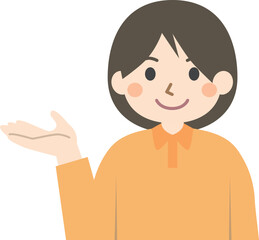 紹介する介護士