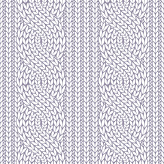 Knitted background seamless pattern. Cold weather clothing design.