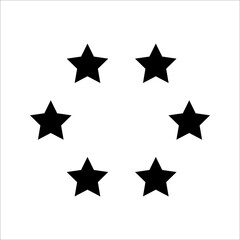 star rating icon vector illustration eps10. Isolated badge for website or app - stock infographics